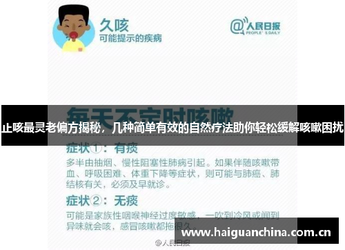 止咳最灵老偏方揭秘，几种简单有效的自然疗法助你轻松缓解咳嗽困扰